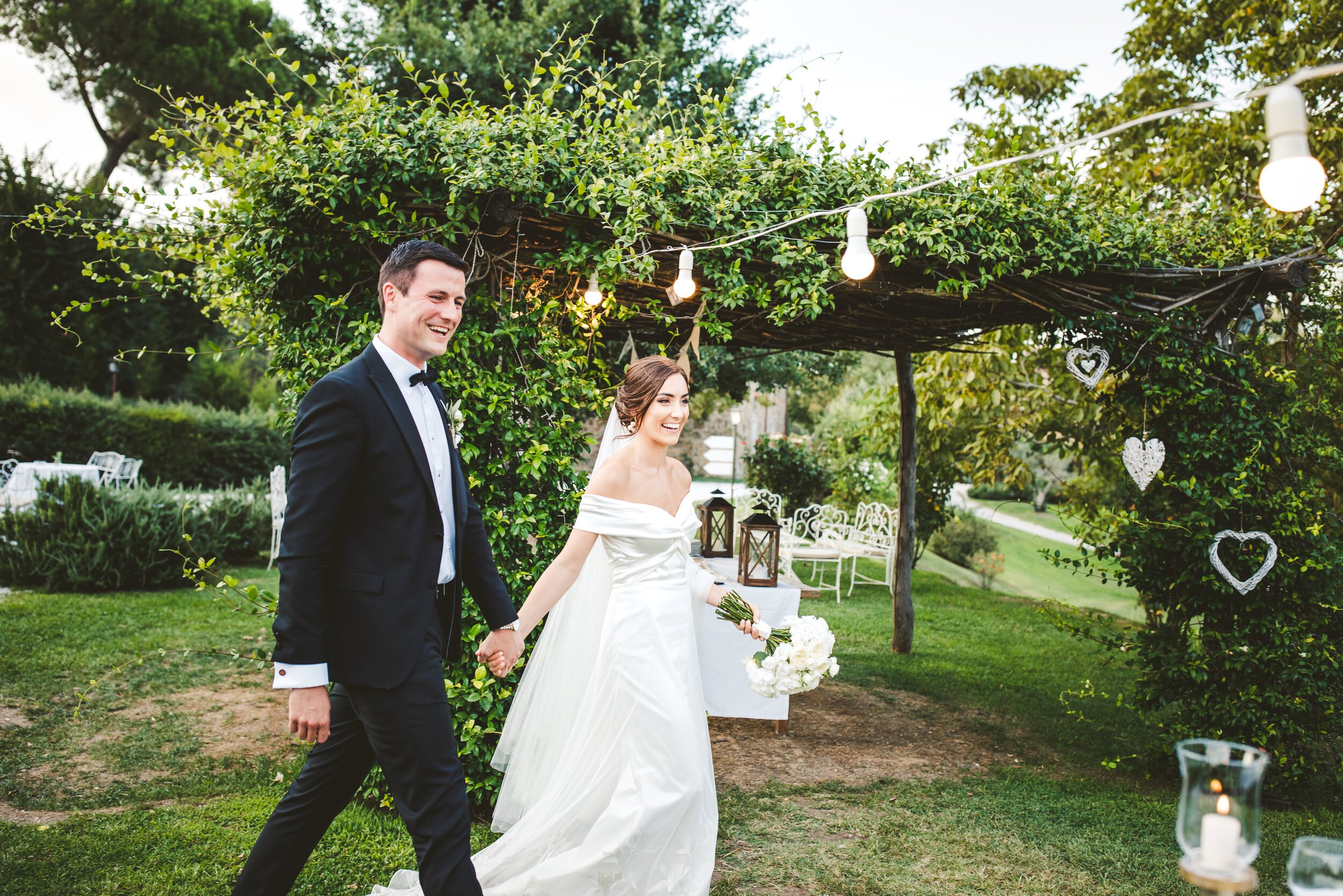 Beautiful bride Aislinn wears the Daffodil dress by Halfpenny London