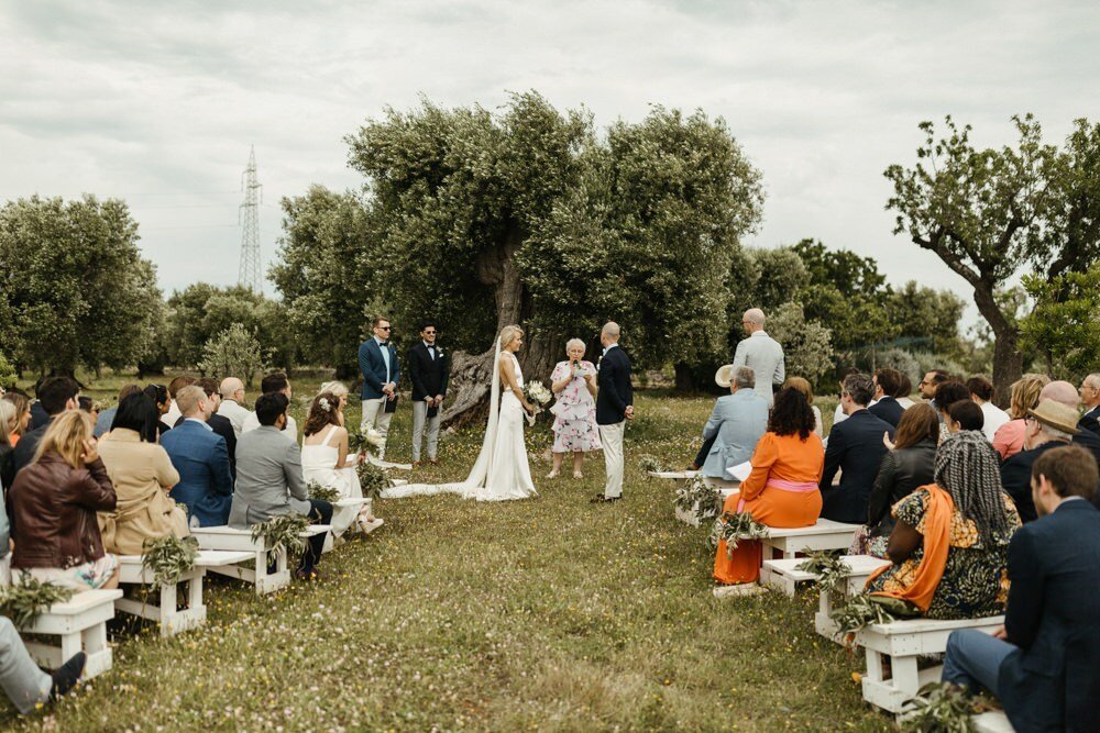 Beautiful bride Morag wears the Cheryl dress by British bridal designer Halfpenny London