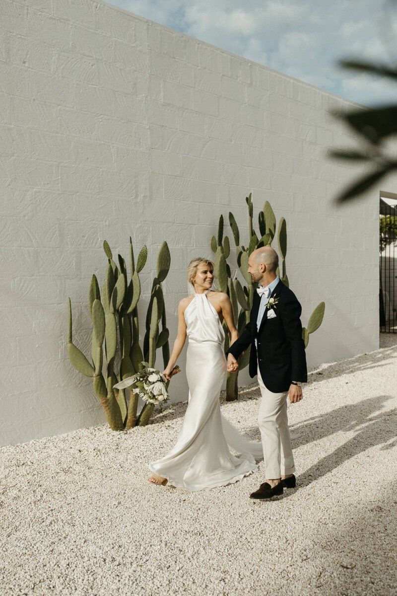 Beautiful bride Morag wears the Cheryl dress by British bridal designer Halfpenny London