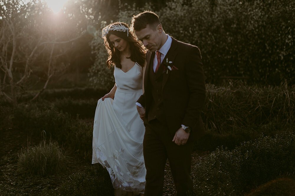 Beautiful bride Laura wears the Lily skirt skirt from British bridal designer Halfpenny London