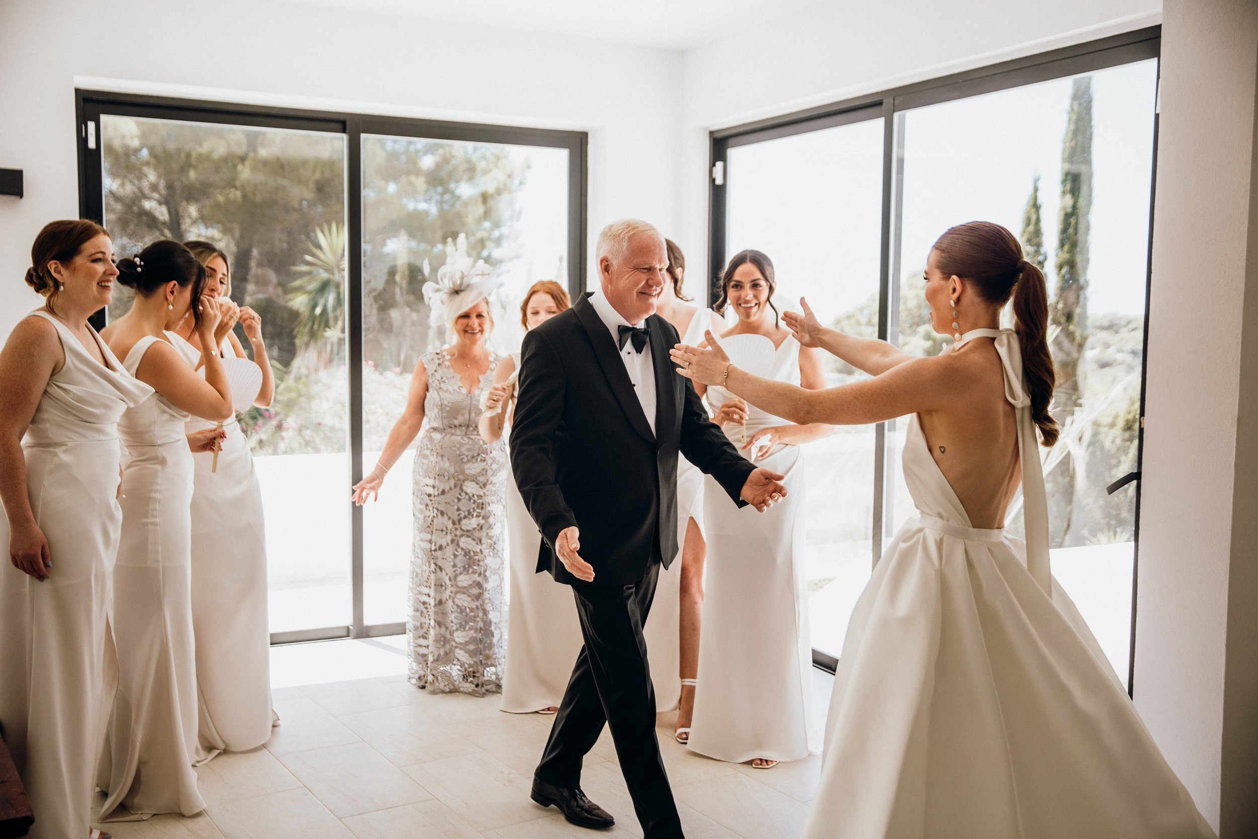 Beautiful bride Johanna wore the Cheryl wedding dress and Christian overskirt by Halfpenny London