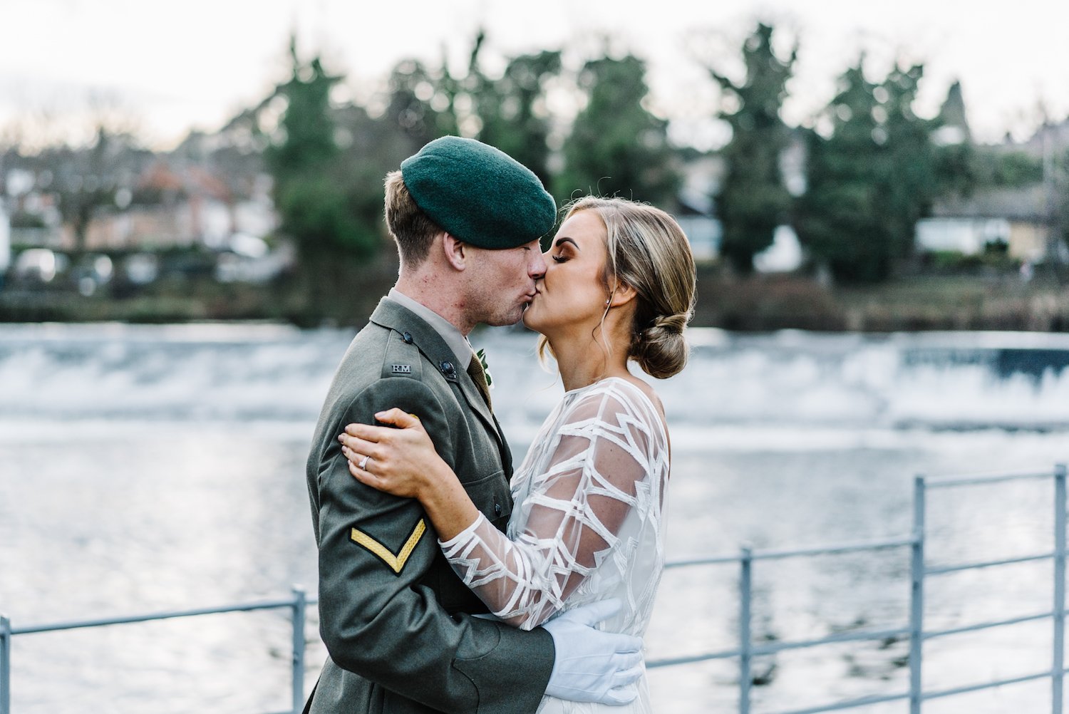 Beautiful bride Chloe wears the Willow dress by Halfpenny London