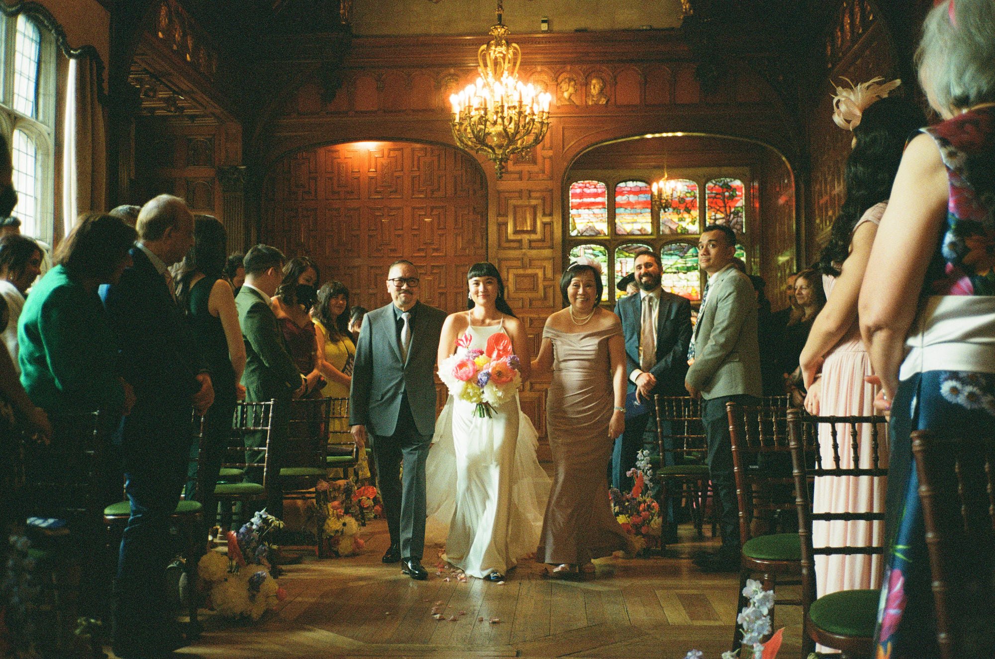 Beautiful bride Angela wore the Max wedding dress and Margaret veil by Halfpenny London