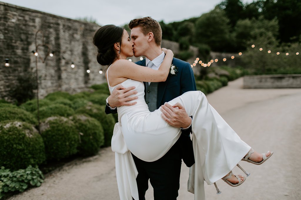 Beautiful bride Victoria wore a wedding dress by Halfpenny London