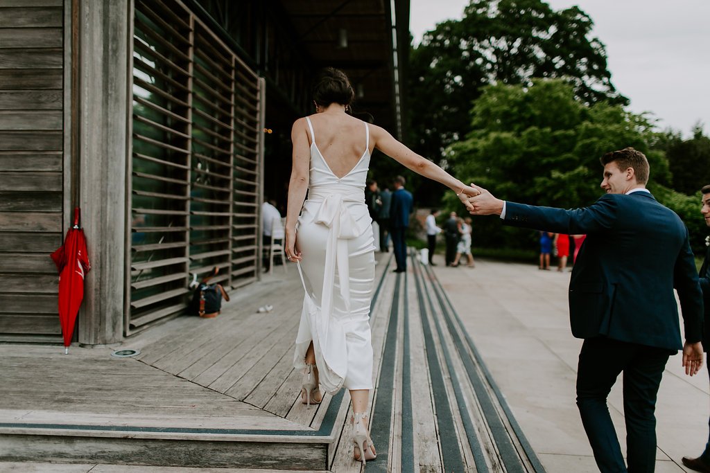 Beautiful bride Victoria wore a wedding dress by Halfpenny London