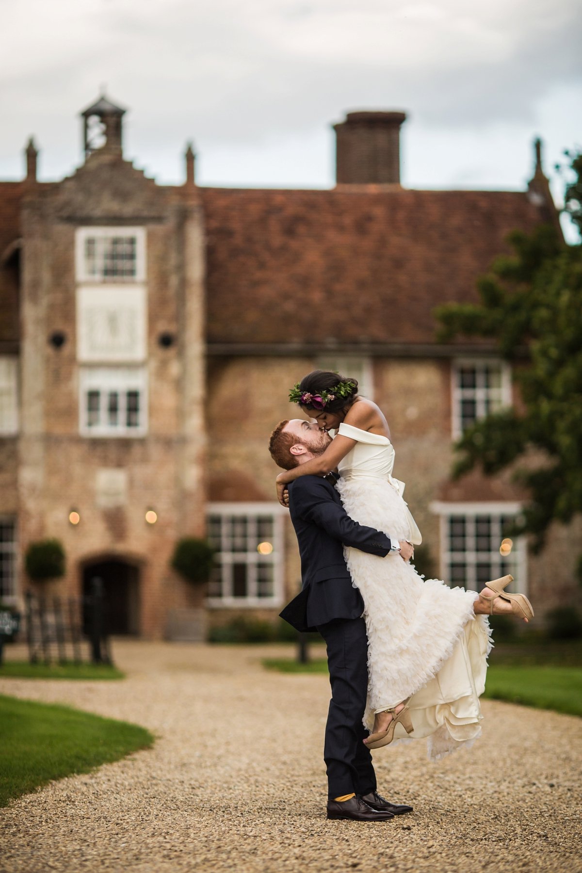 Beautiful bride Leah wore a wedding dress by Halfpenny London