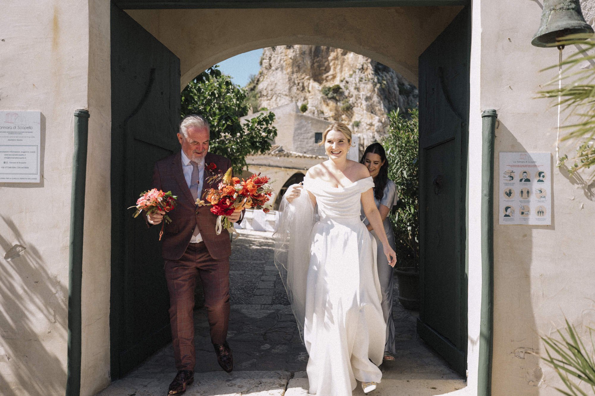 Beautiful bride Sophie wore the Okotan corset and Ellie skirt | Wedding dress by Halfpenny London