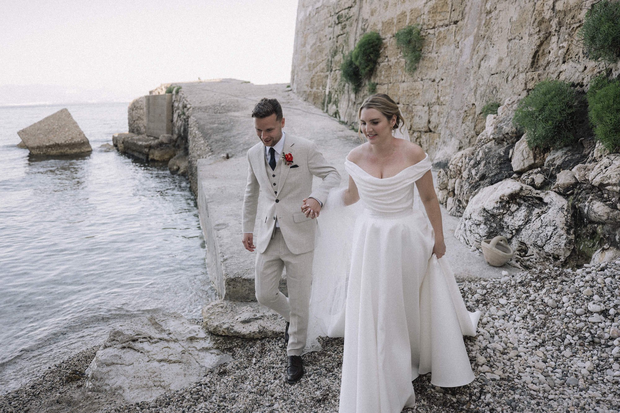 Beautiful bride Sophie wore the Okotan corset and Ellie skirt | Wedding dress by Halfpenny London