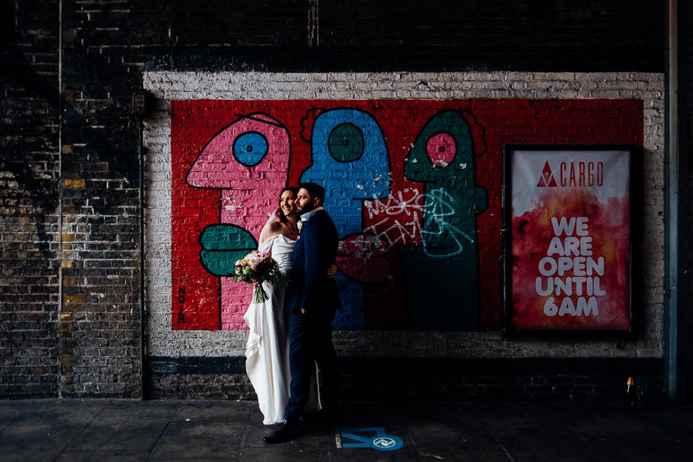 Beautiful bride Hannah wears the Andrea  corset and skirt by Halfpenny London