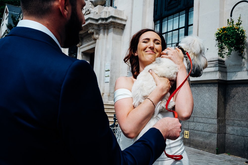 Beautiful bride Hannah wears the Andrea corset and skirt by Halfpenny London