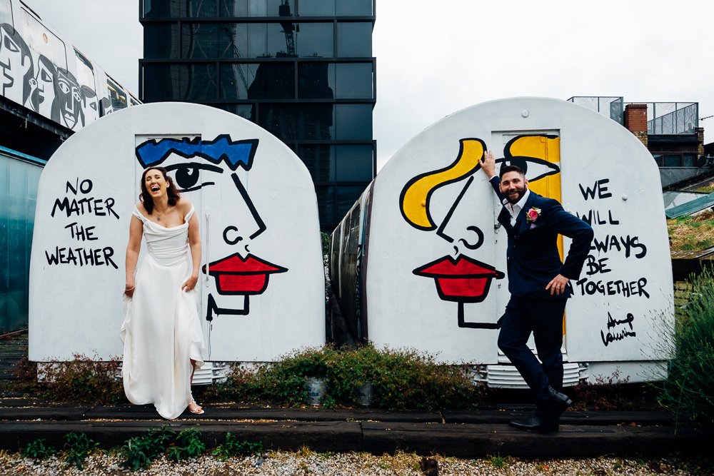 Beautiful bride Hannah wears the Andrea corset and skirt by Halfpenny London