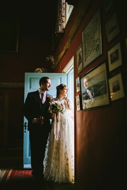 Beautiful bride Jo-Anne wears the Esme dress by British bridal designer Halfpenny London