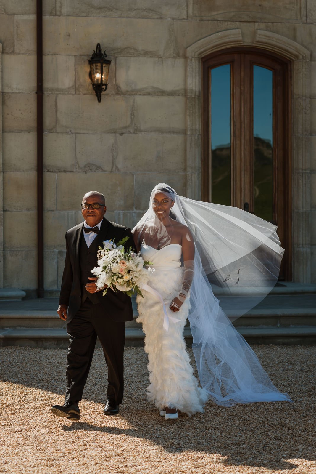 Beautiful bride Jobina wore the Ivy skirt and Riley top | Wedding dress by Halfpenny London