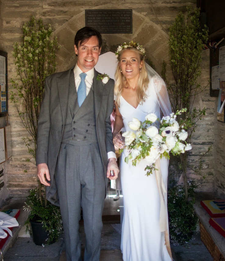 Beautiful bride Carly wears the Vera dress by Halfpenny London