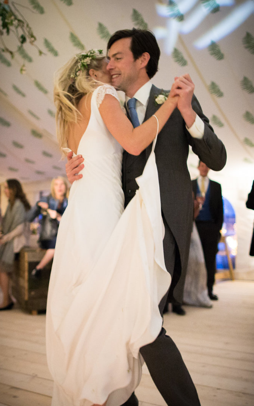 Beautiful bride Carly wears the Vera dress by Halfpenny London