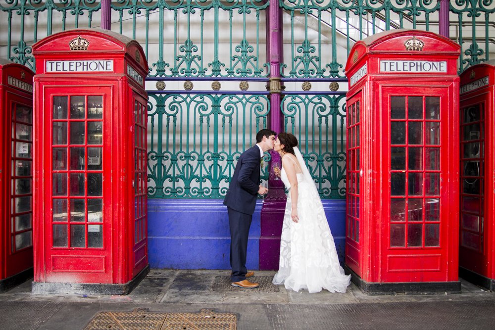 Beautiful bride Clare wears the Susie appliquéd tulle skirt and Iris slip by Halfpenny London