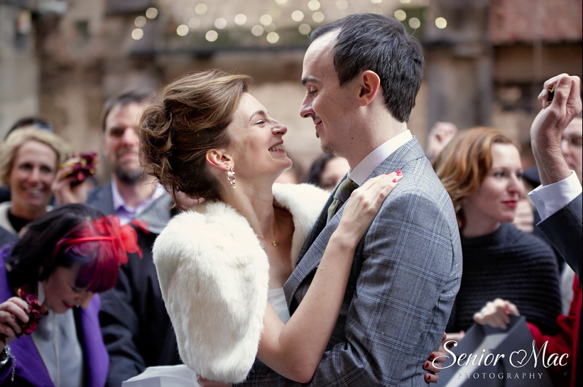 Beautiful bride Holly wears British bridal designer Halfpenny London