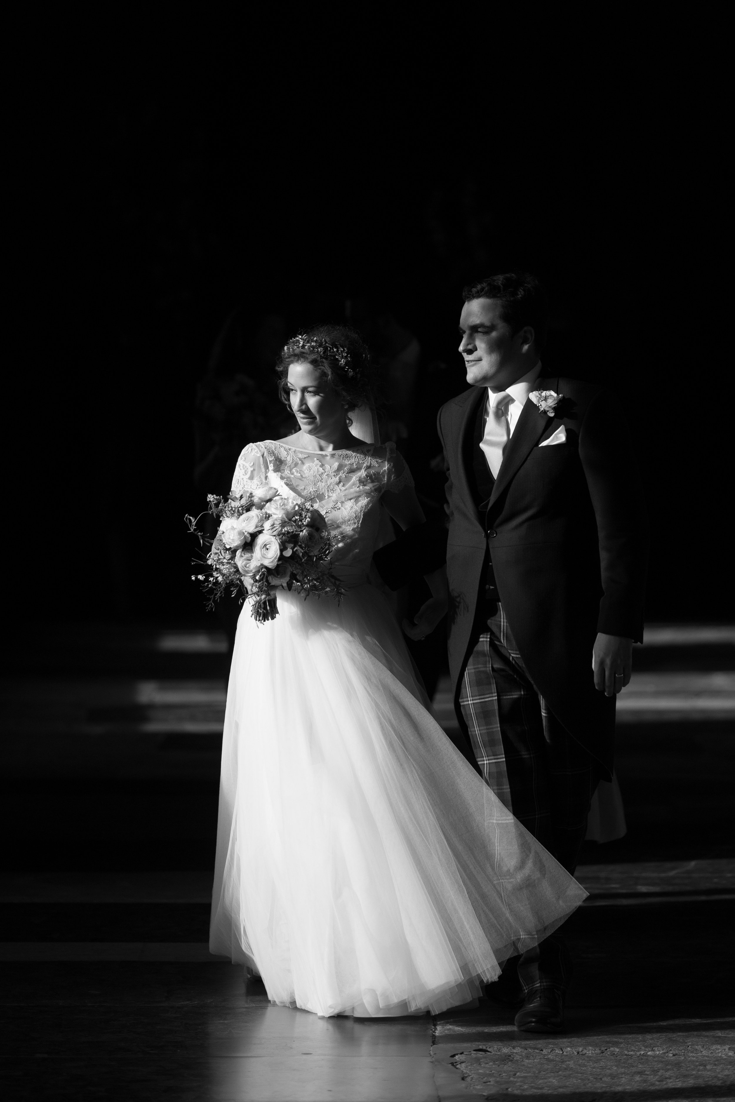 Beautiful bride Eleanor wears British bridal designer Halfpenny London