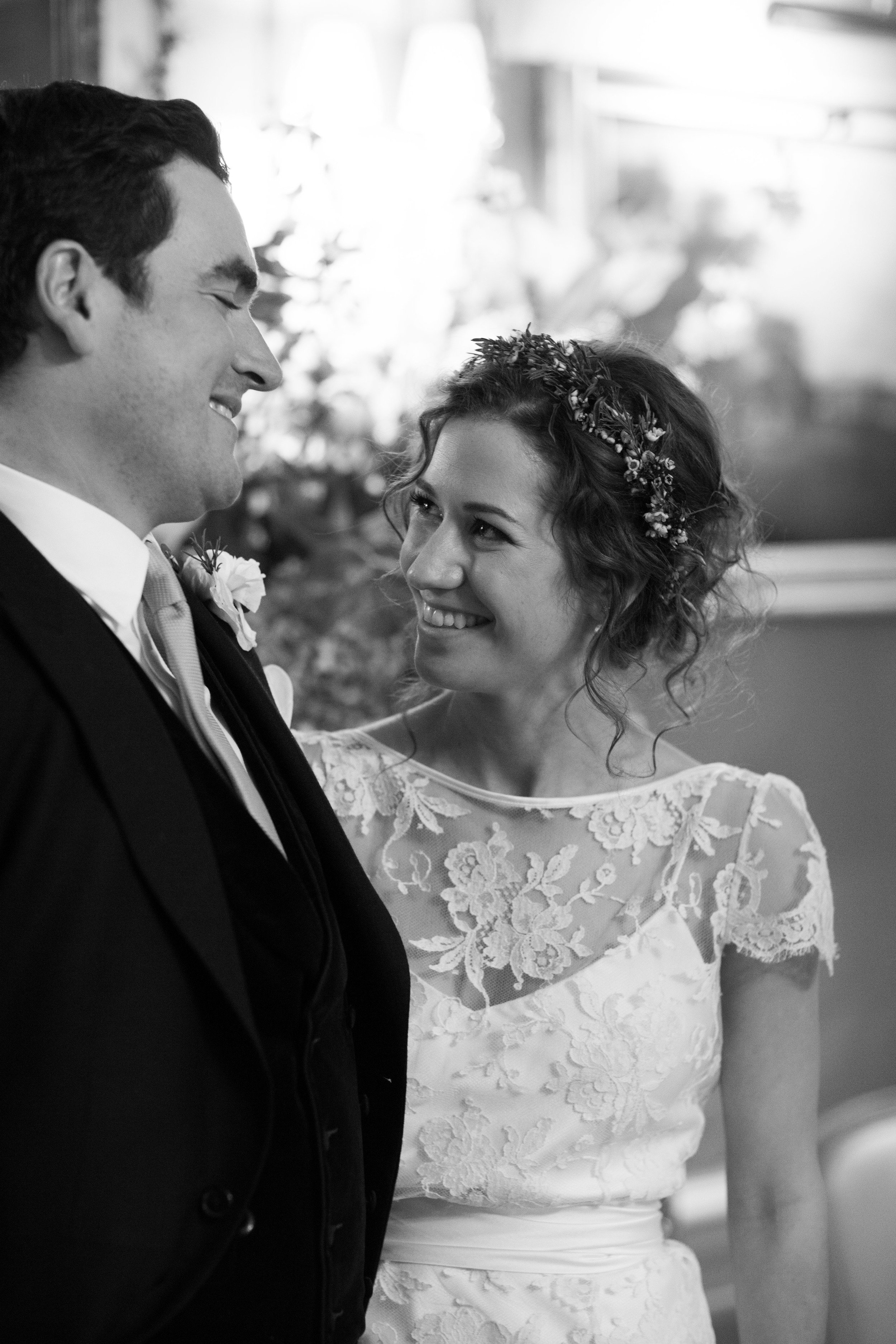 Beautiful bride Eleanor wears British bridal designer Halfpenny London