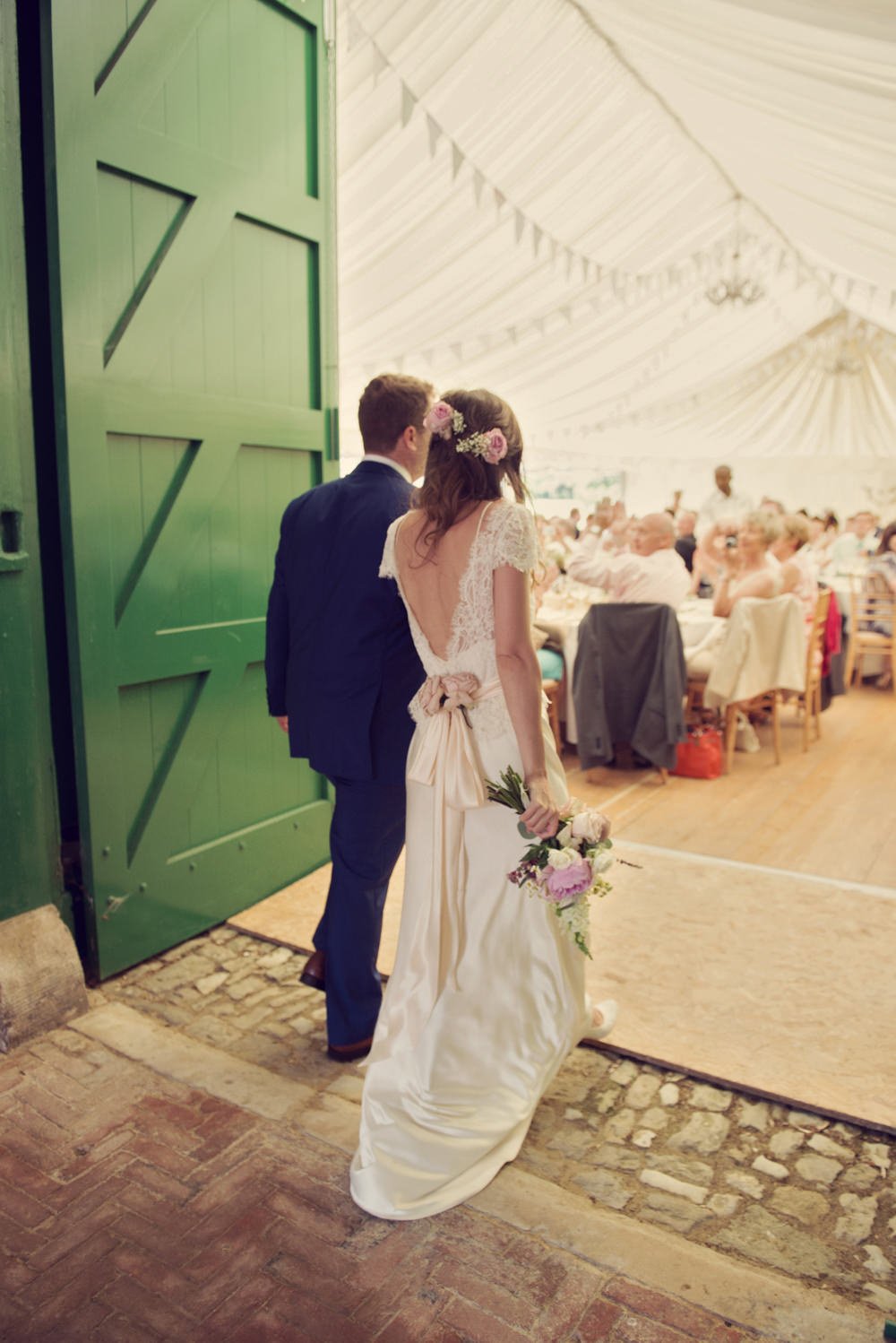 Beautiful bride Amy wears British bridal designer Halfpenny London