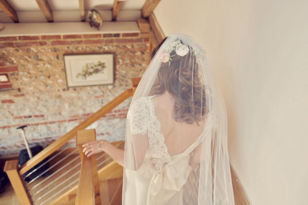 Beautiful bride Amy wears British bridal designer Halfpenny London