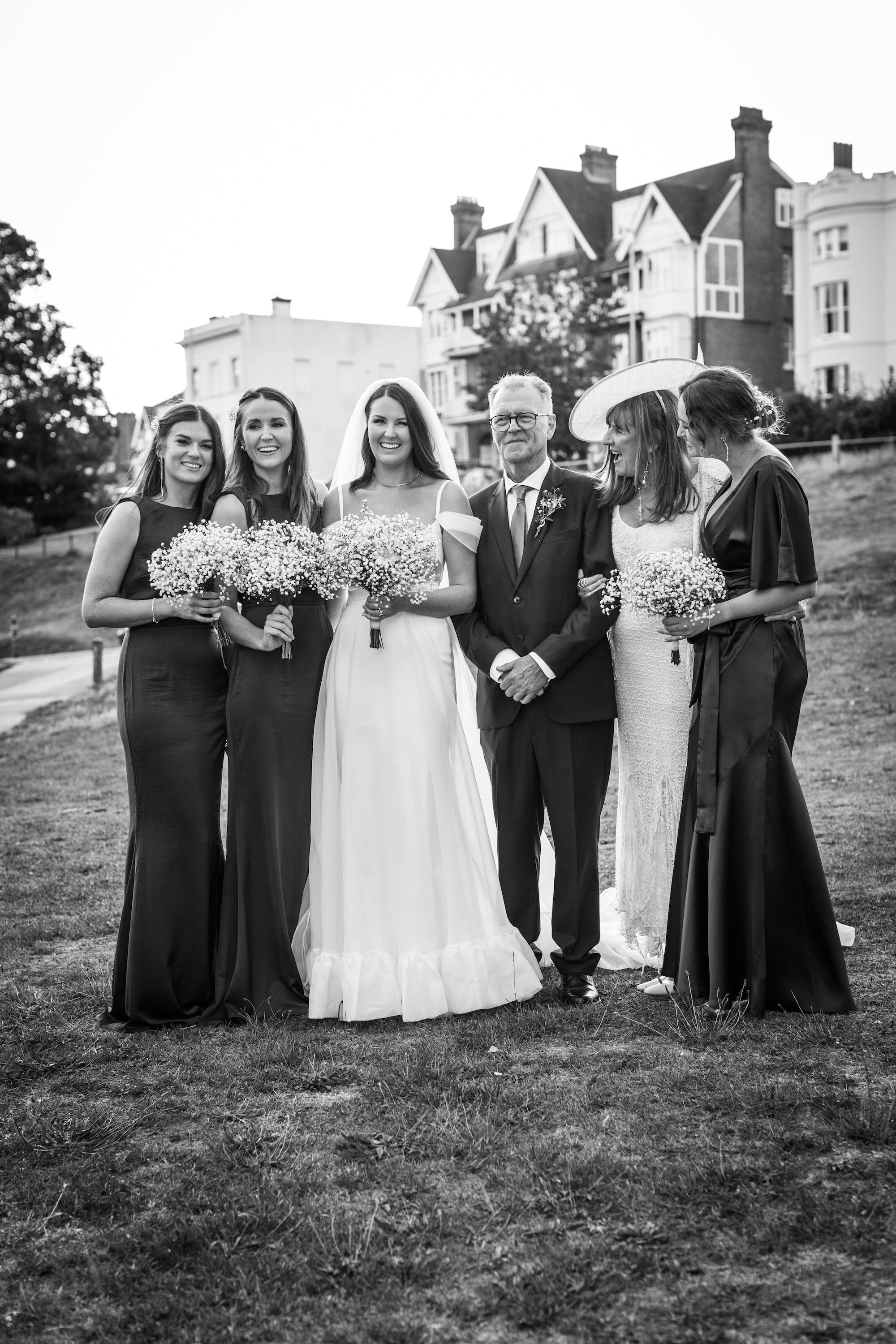 Beautiful bride Sophie wears the Dion dress with bespoke sleeves and the Moon skirt | Wedding dress by Halfpenny London