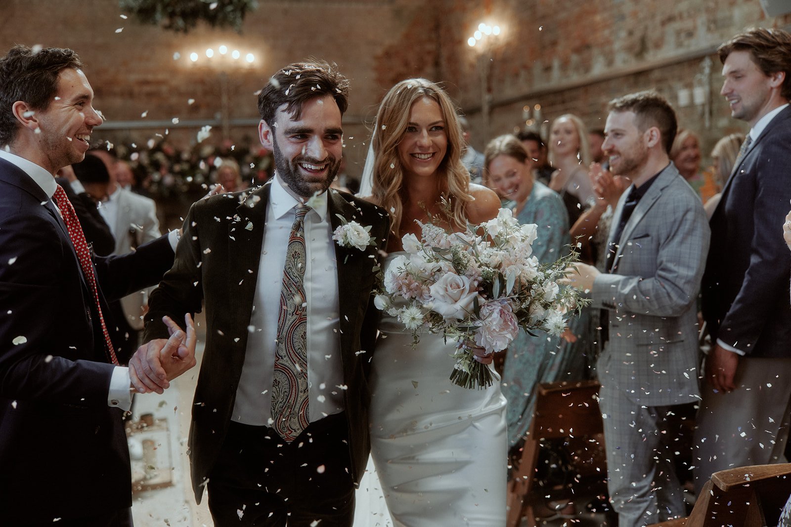 Beautiful bride Rosie wore the Harbour wedding dress by Halfpenny London