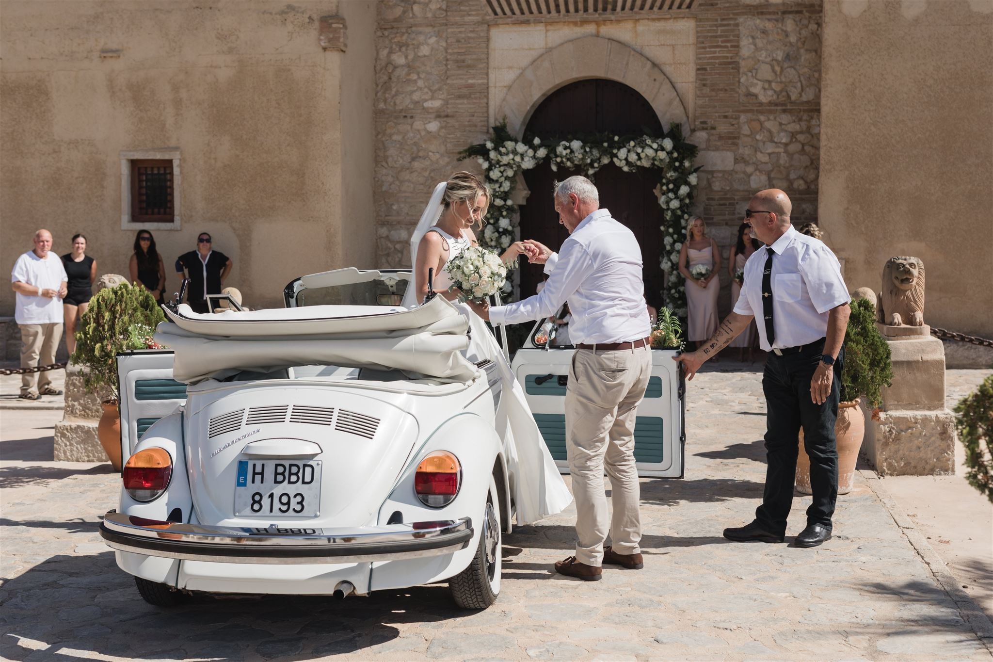 Beautiful bride Sally wore the Oak wedding dress by Halfpenny London