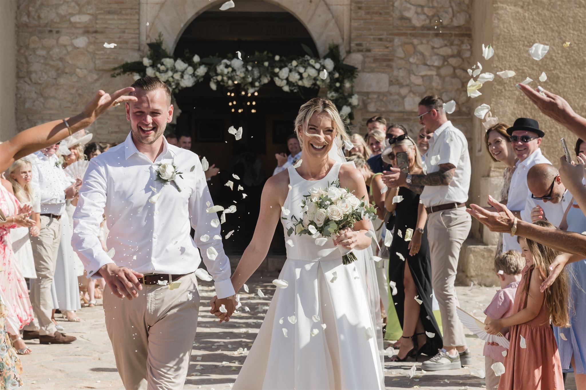 Beautiful bride Sally wore the Oak wedding dress by Halfpenny London