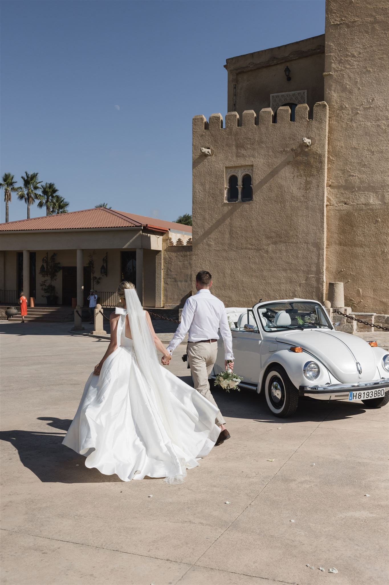 Beautiful bride Sally wore the Oak wedding dress by Halfpenny London