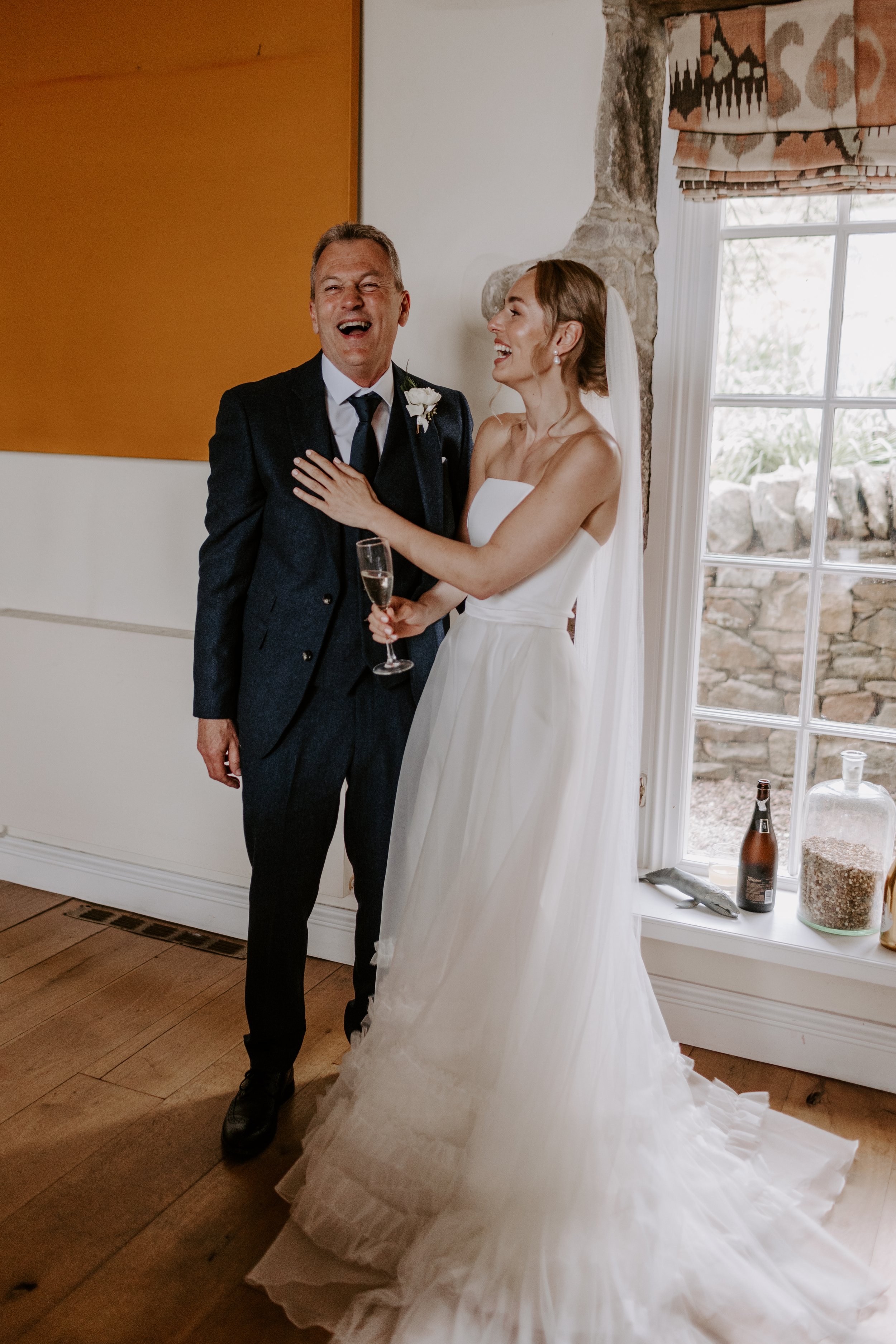 Beautiful bride Lucy wore the Oliver dress and Mayfair skirt | Wedding dress by Halfpenny London