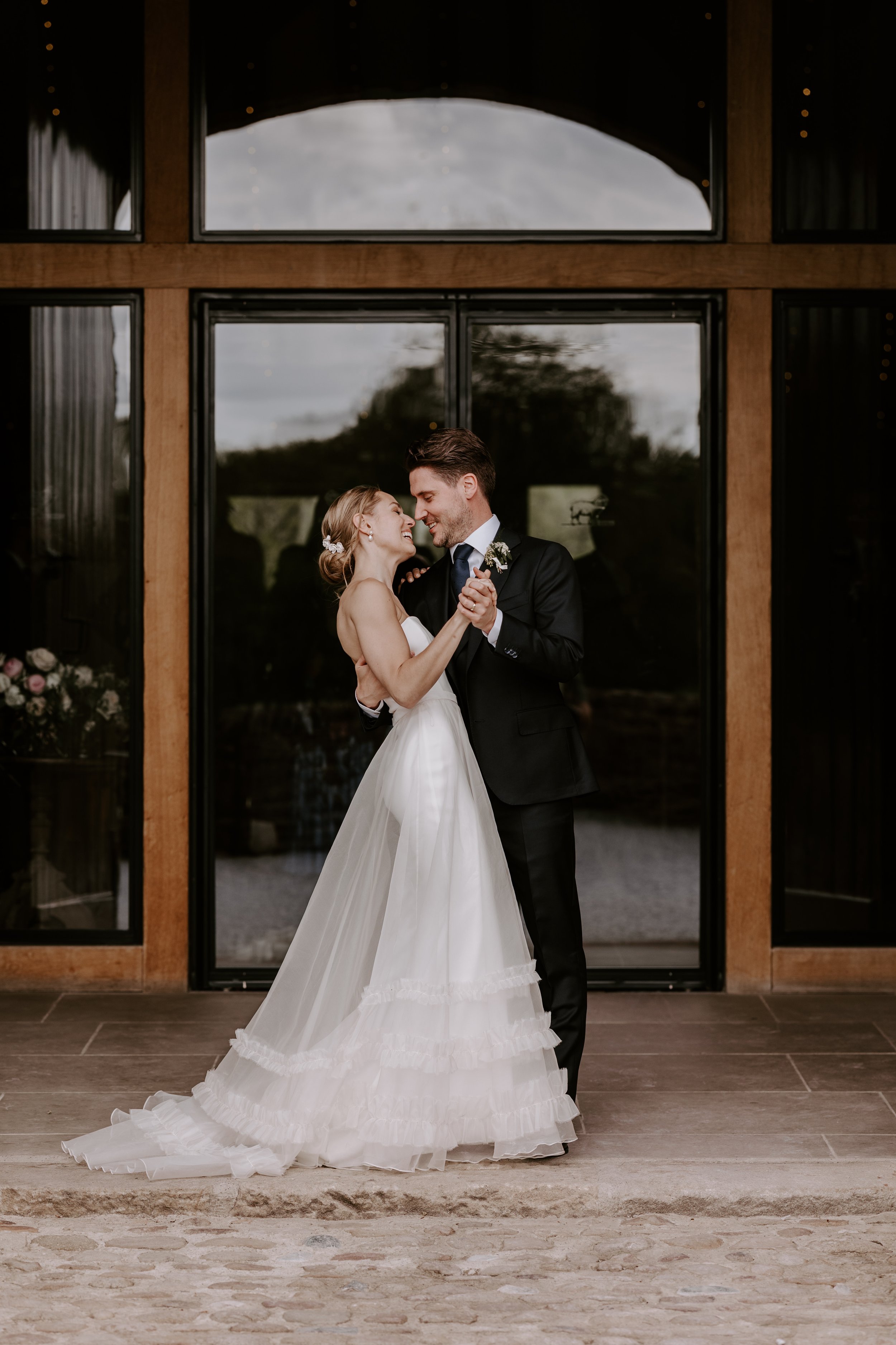Beautiful bride Lucy wore the Oliver dress and Mayfair skirt | Wedding dress by Halfpenny London