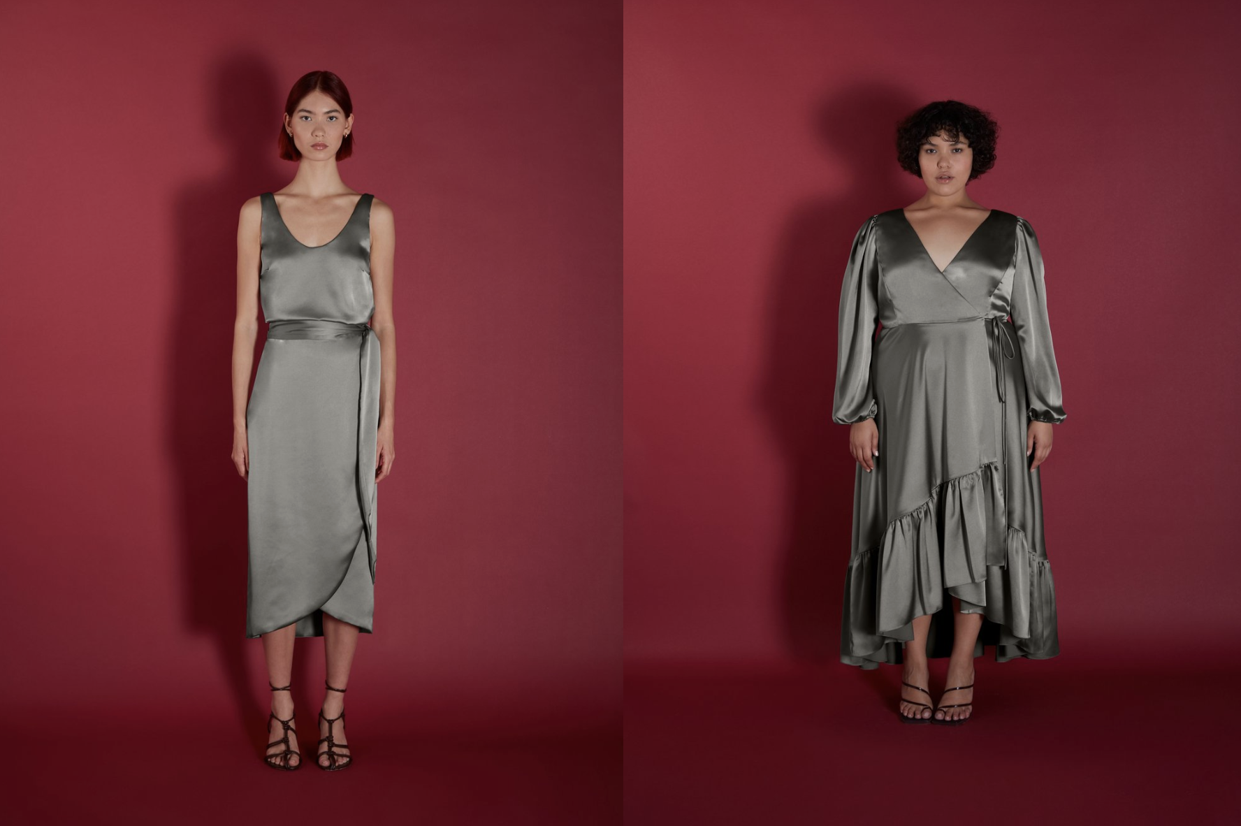 Halfpenny London Sister collection of bridesmaids dresses and separates in Pewter grey