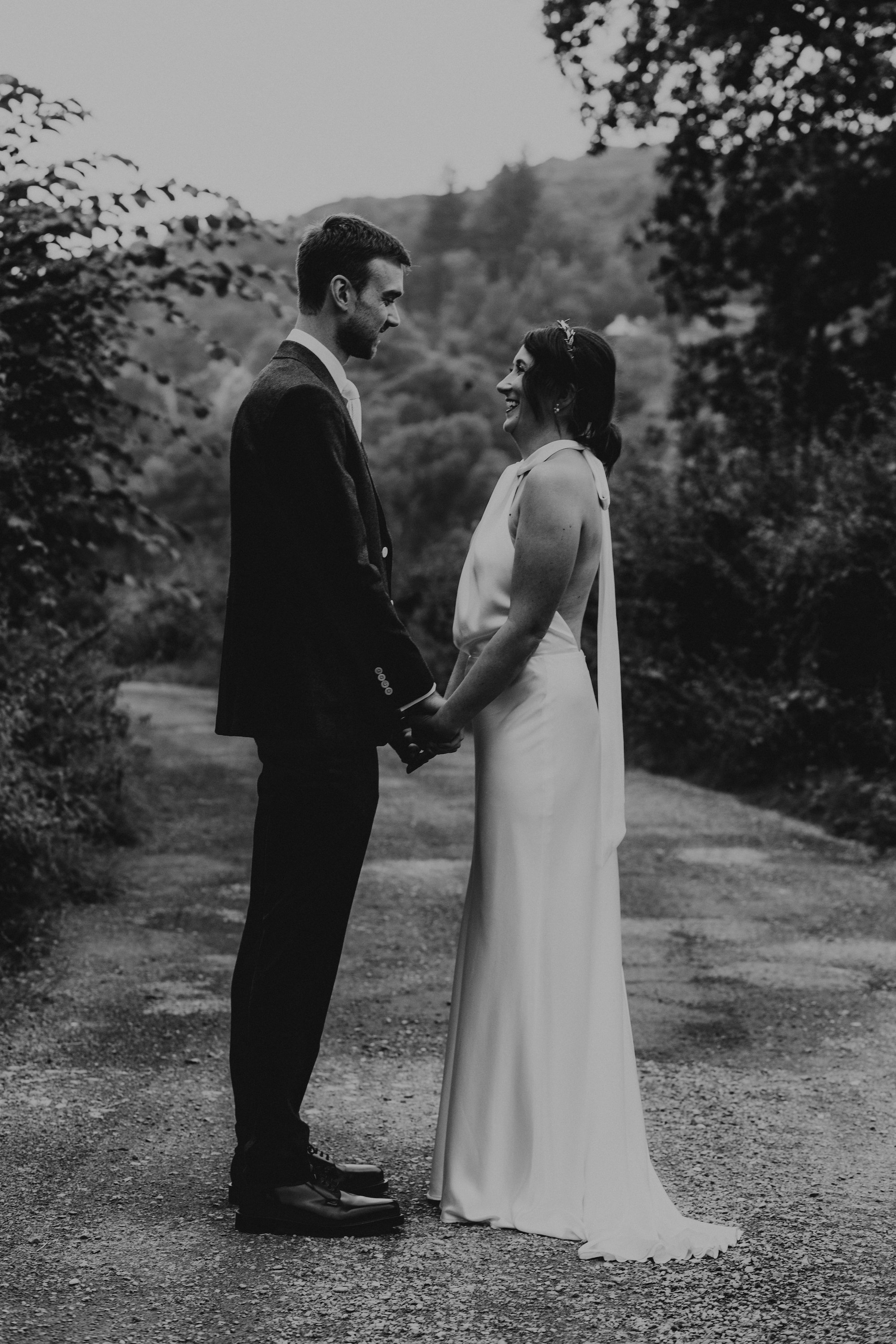 Beautiful bride Kim wore the Cheryl wedding dress by Halfpenny London