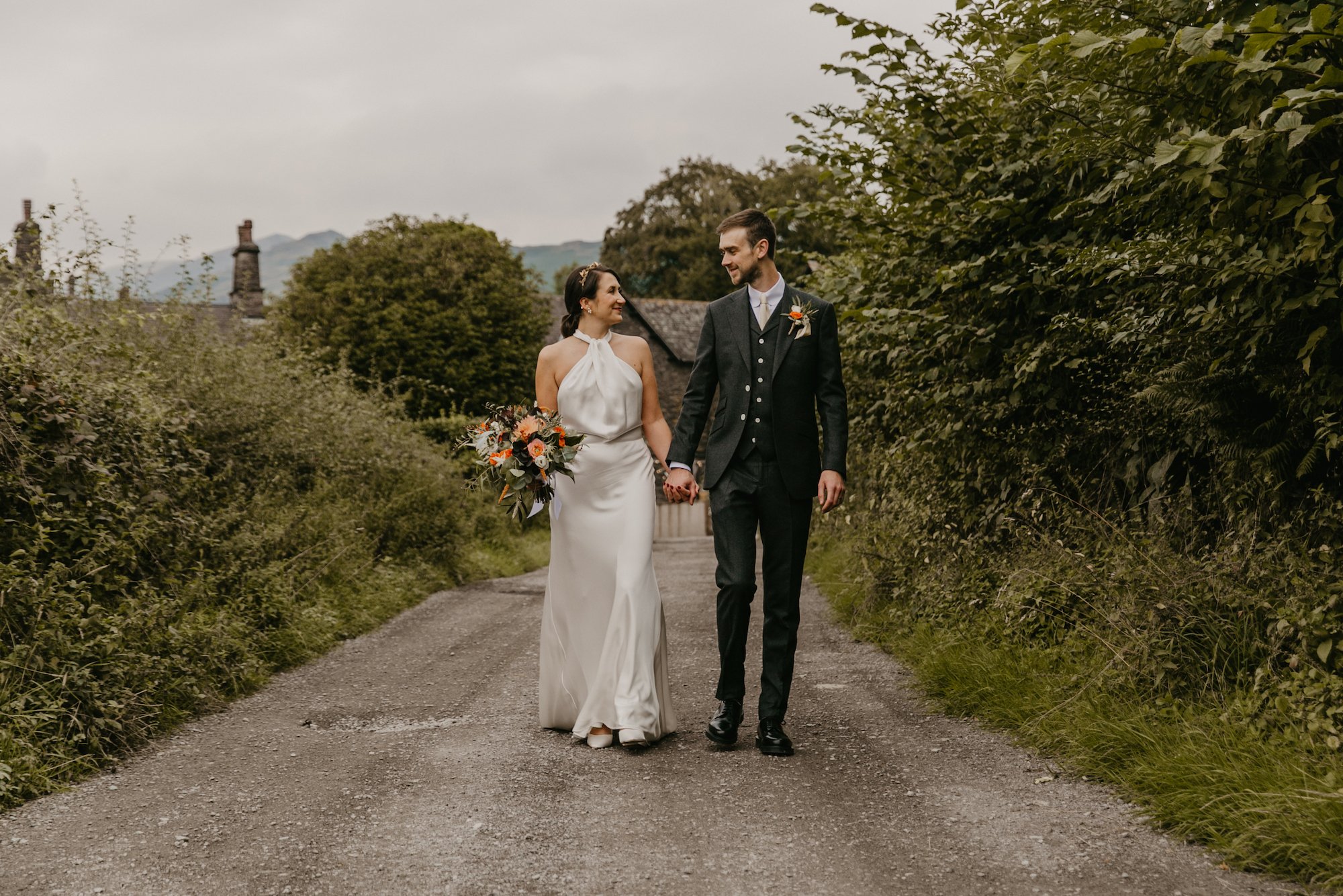 Beautiful bride Kim wore the Cheryl wedding dress by Halfpenny London