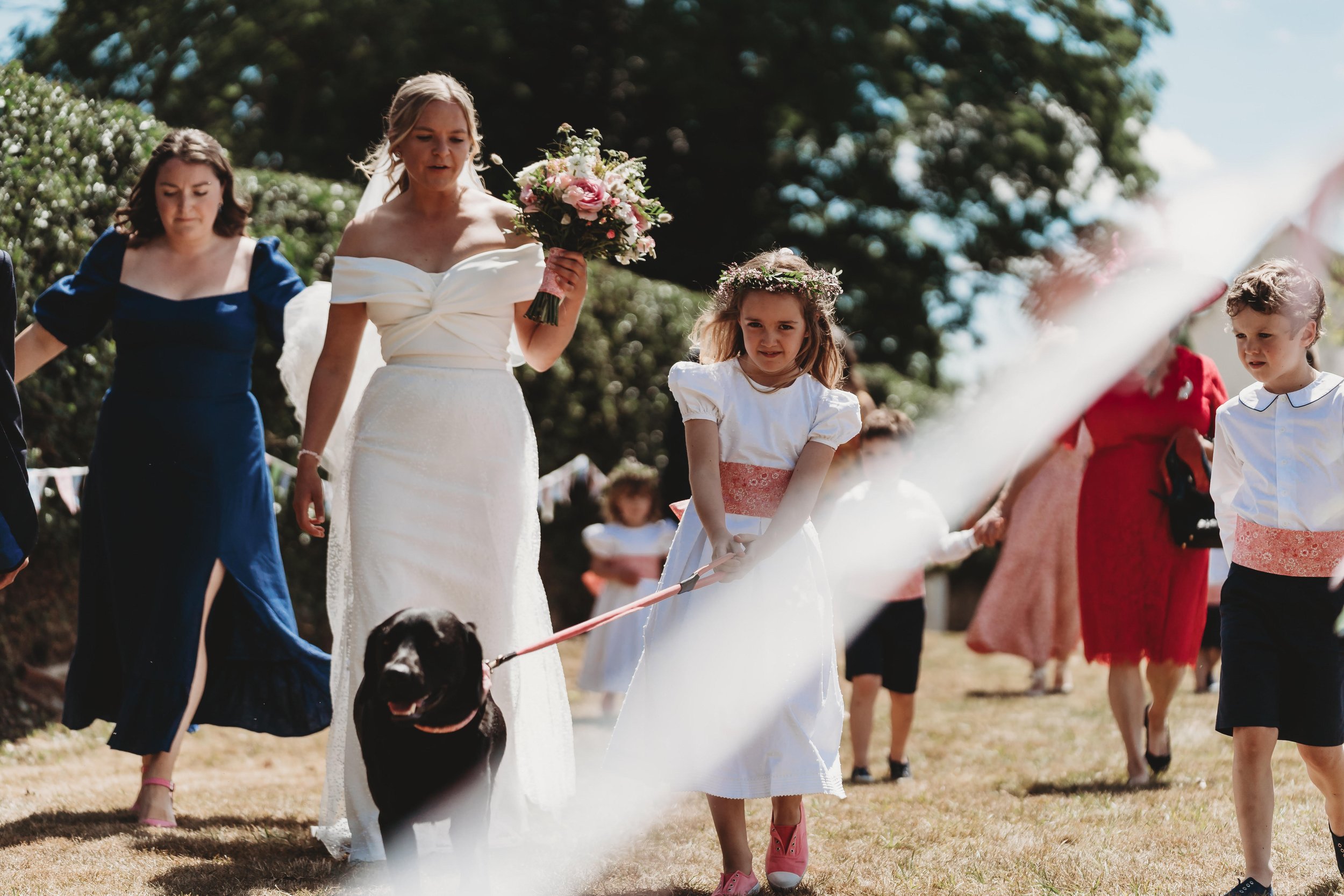 Beautiful bride Alice wears the Daffodil dress and Scotty skirt by Halfpenny London