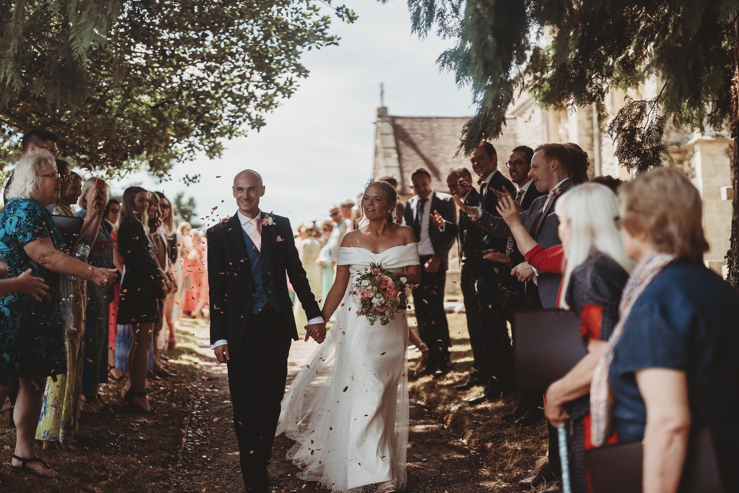 Beautiful bride Alice wears the Daffodil dress and Scotty skirt by Halfpenny London