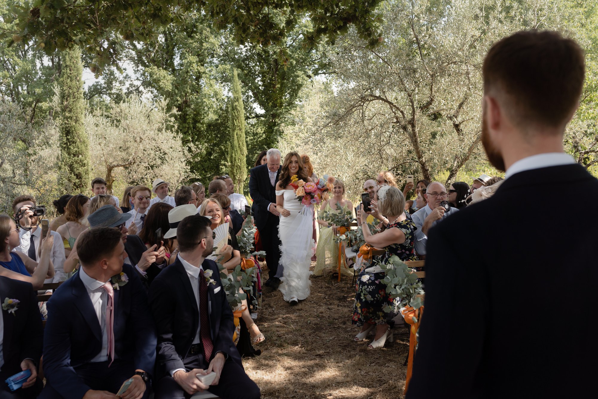 Stunning Halfpenny London bride wears the Harbour wedding dress and the Ozzie skirt