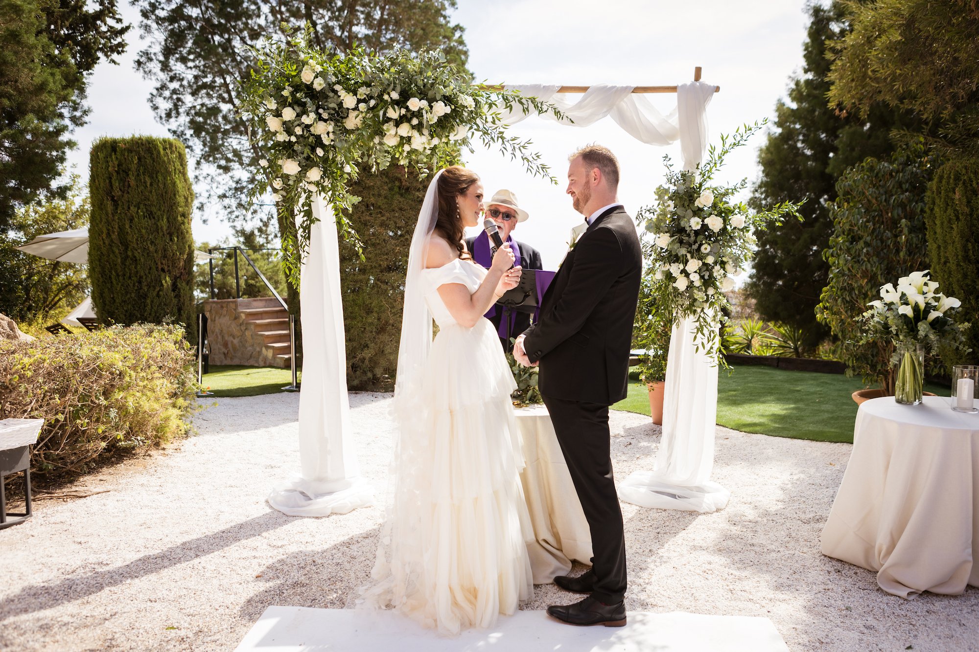 Beautiful bride Rebecca wears the Okotan corset with the Rita skirt by Halfpenny London