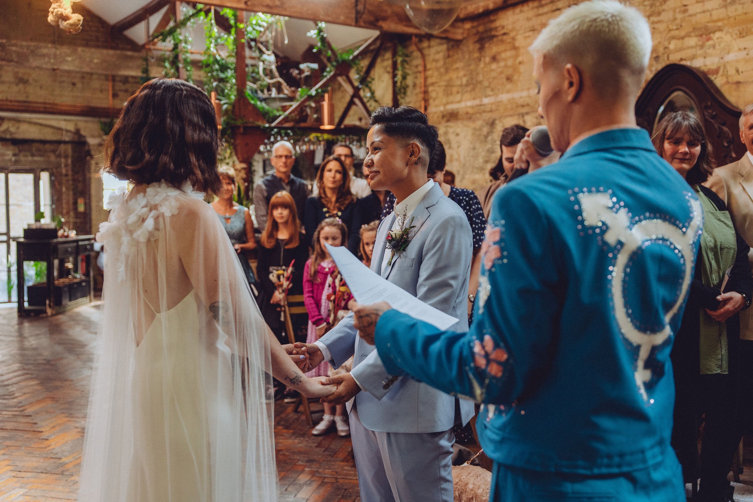 Beautiful bride Hannah wears the Max dress and Campagne cape | Wedding dress by Halfpenny London