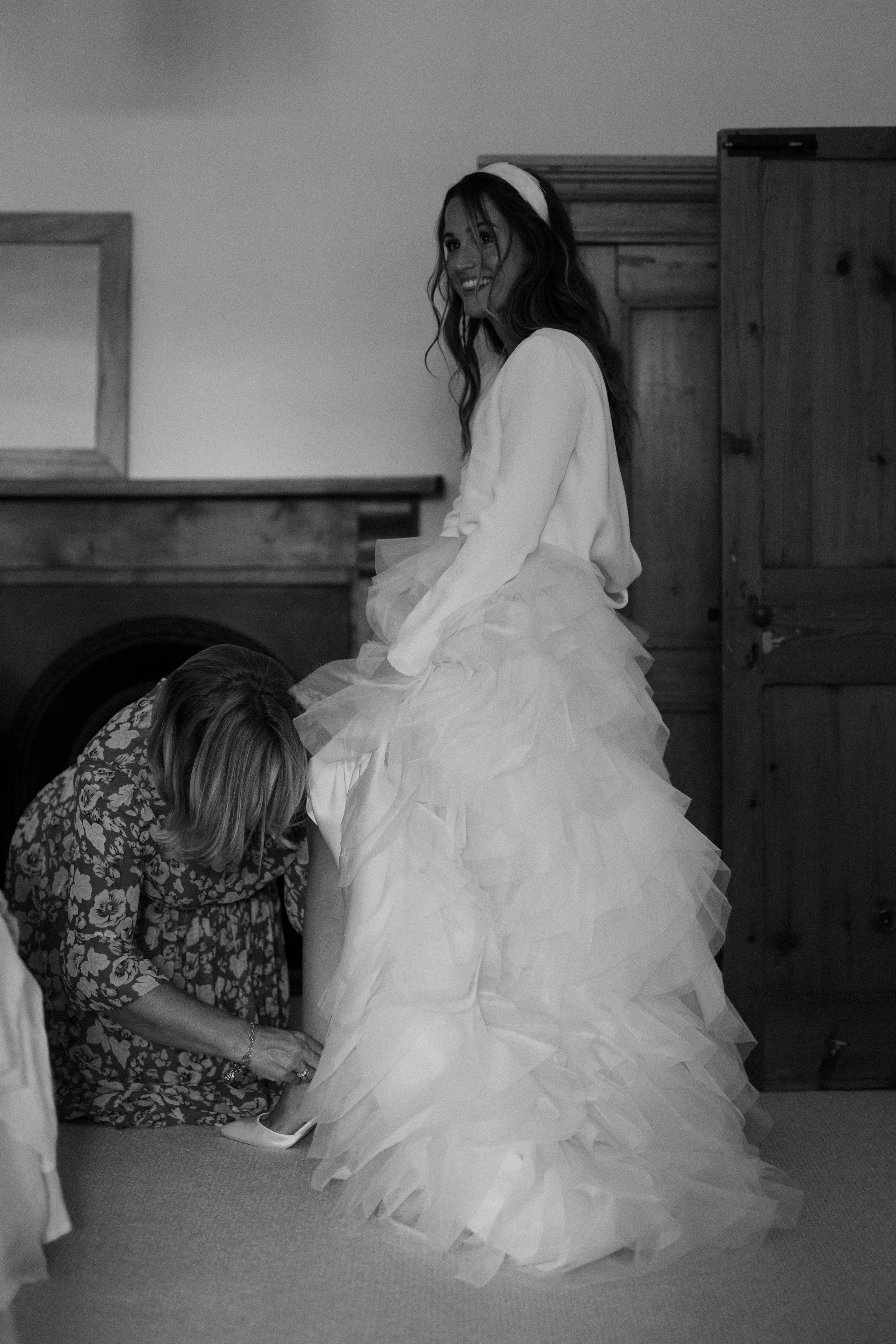 Beautiful bride Milly wore the Riri skirt and Laura top | Wedding dress by Halfpenny London 