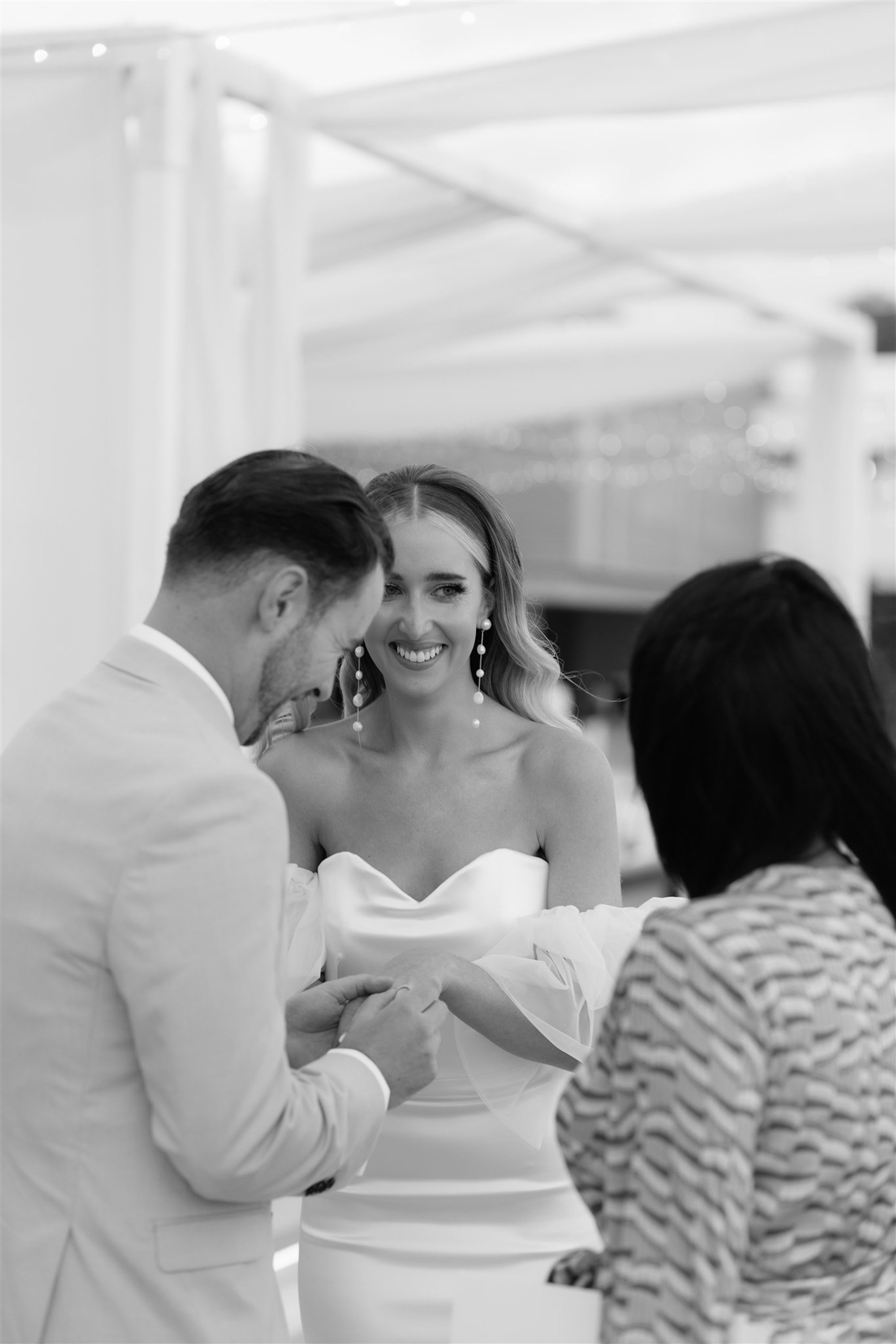 Beautiful Halfpenny London bride Saffron wears the Dayton dress and Blaze shrug paired with the Issa shrug | Wedding dress by Halfpenny London