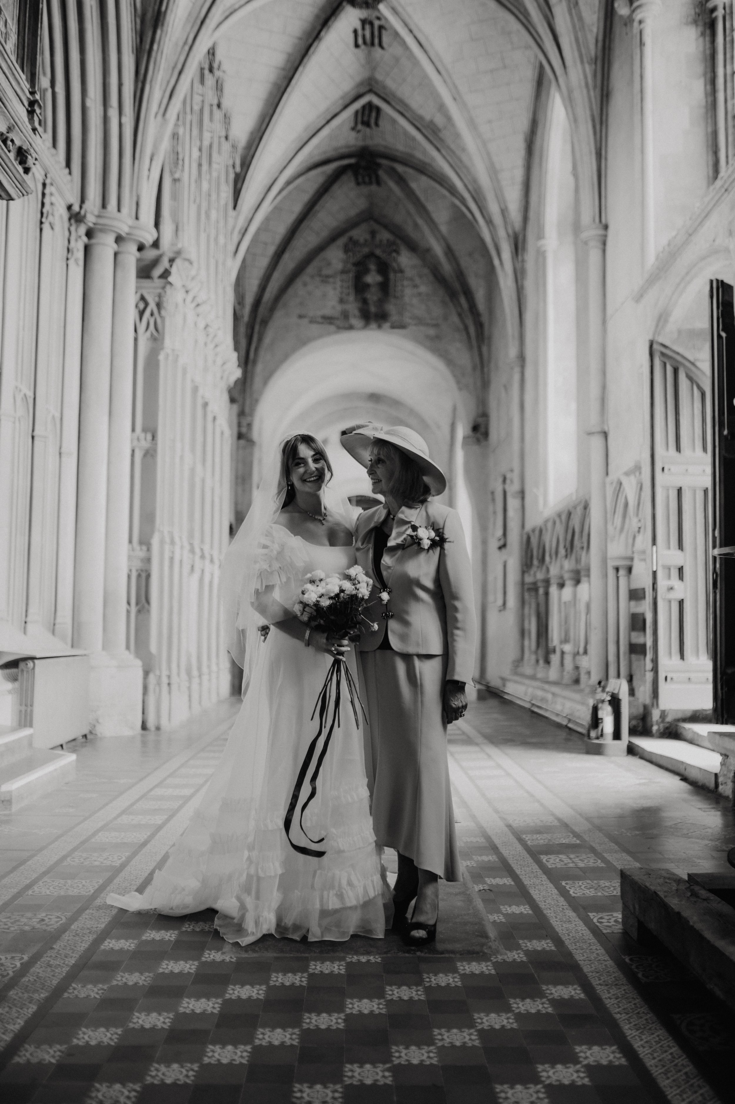 Beautiful bride Juliette wears the Mayfair wedding dress by Halfpenny London