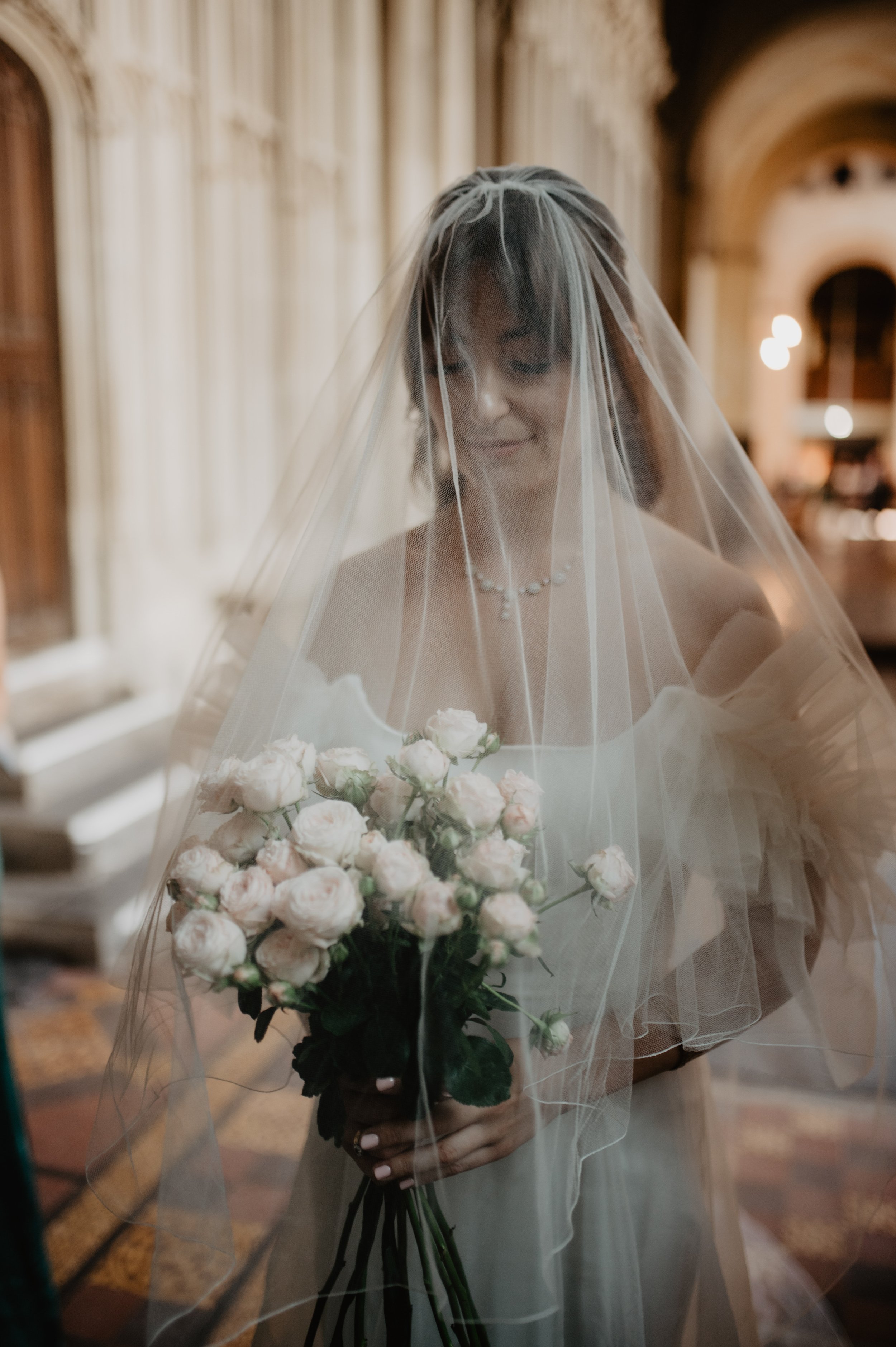 Beautiful bride Juliette wears the Mayfair wedding dress by Halfpenny London