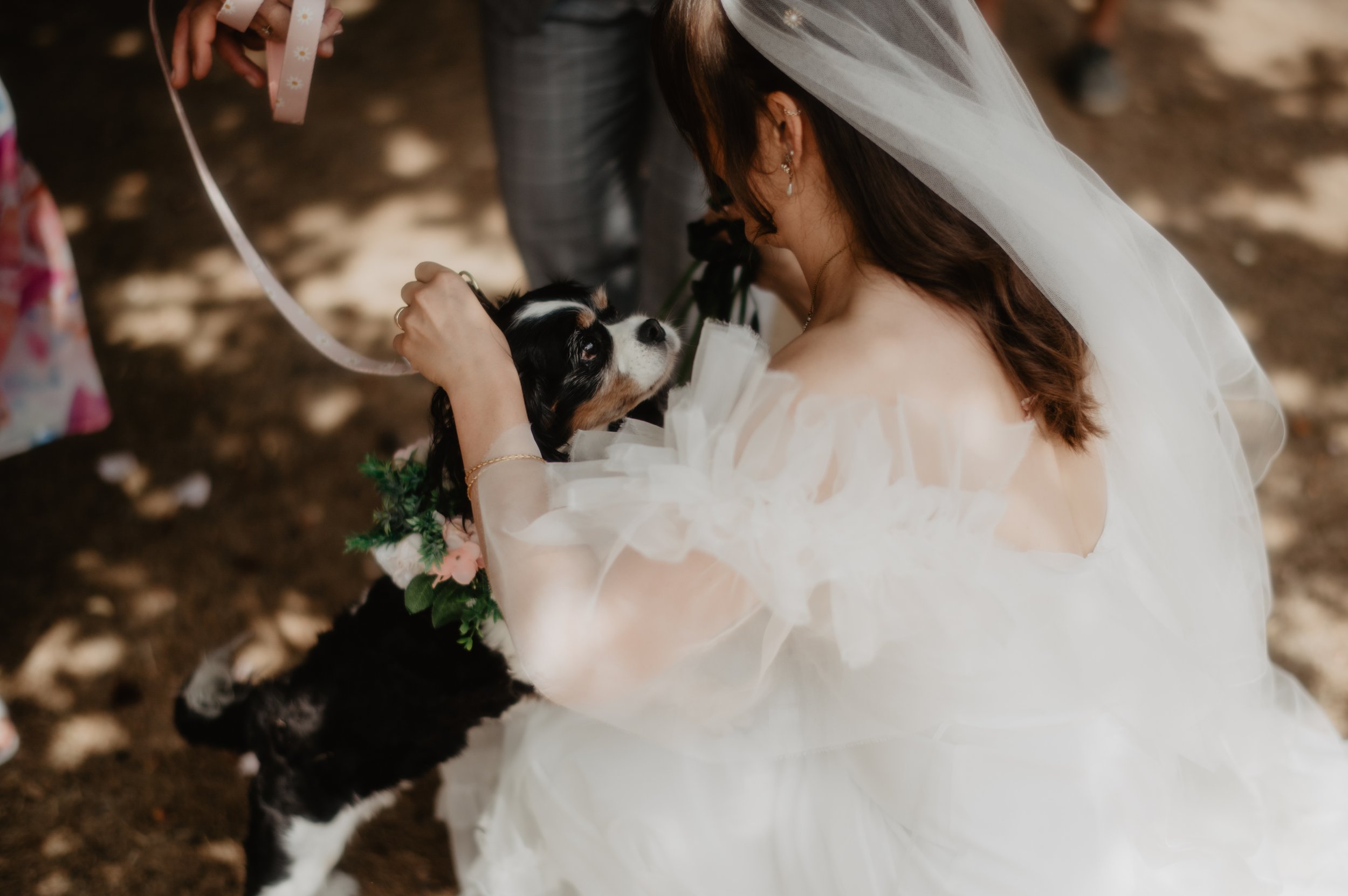 Beautiful bride Juliette wears the Mayfair wedding dress by Halfpenny London