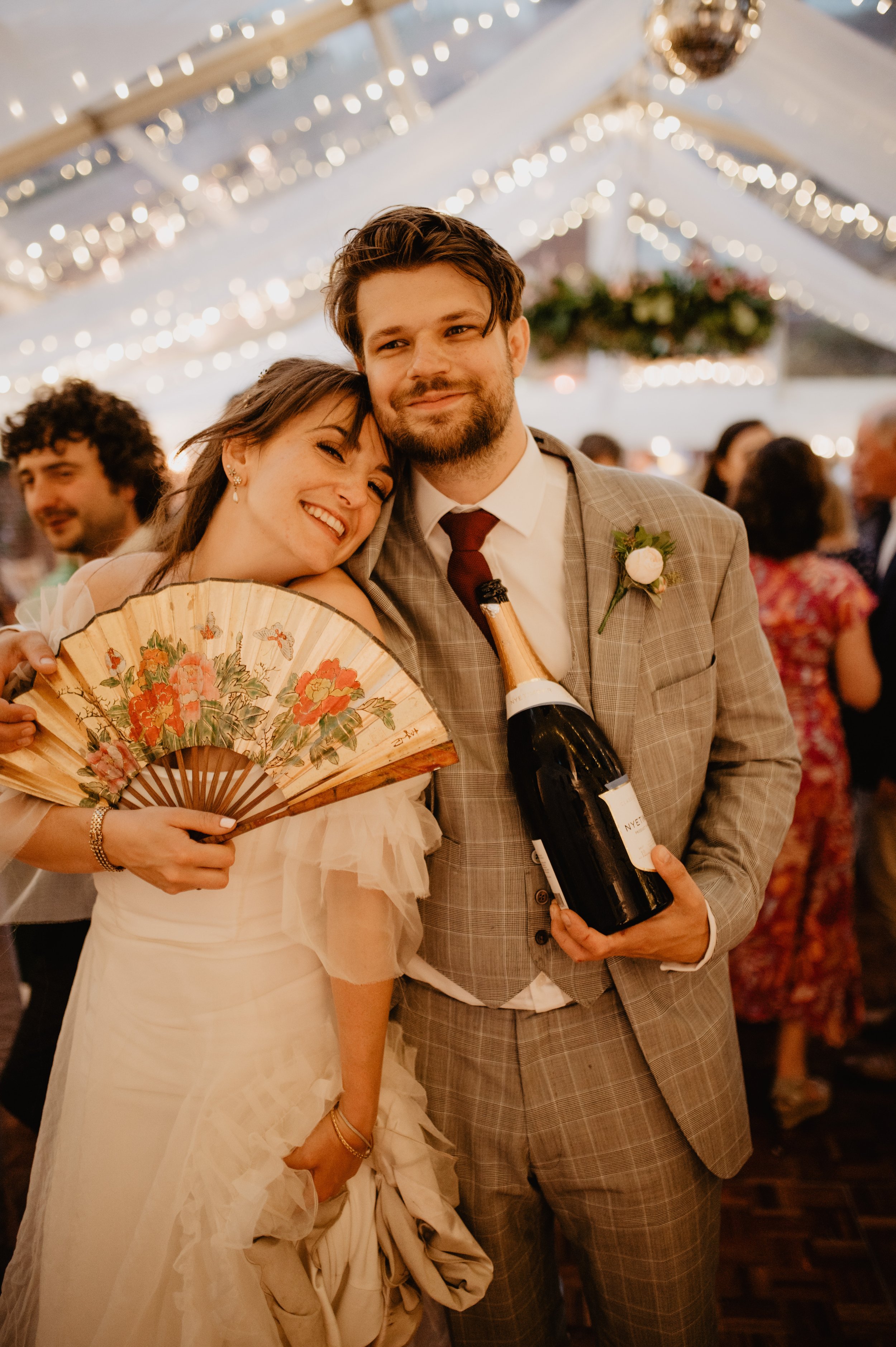 Beautiful bride Juliette wears the Mayfair wedding dress by Halfpenny London