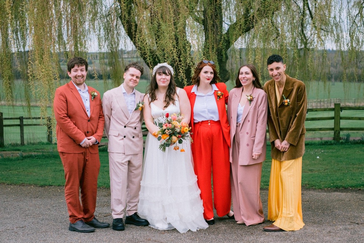 Beautiful bride Anna wears the Ivory Ash dress and Mayfair skirt | Wedding dresses by Halfpenny London