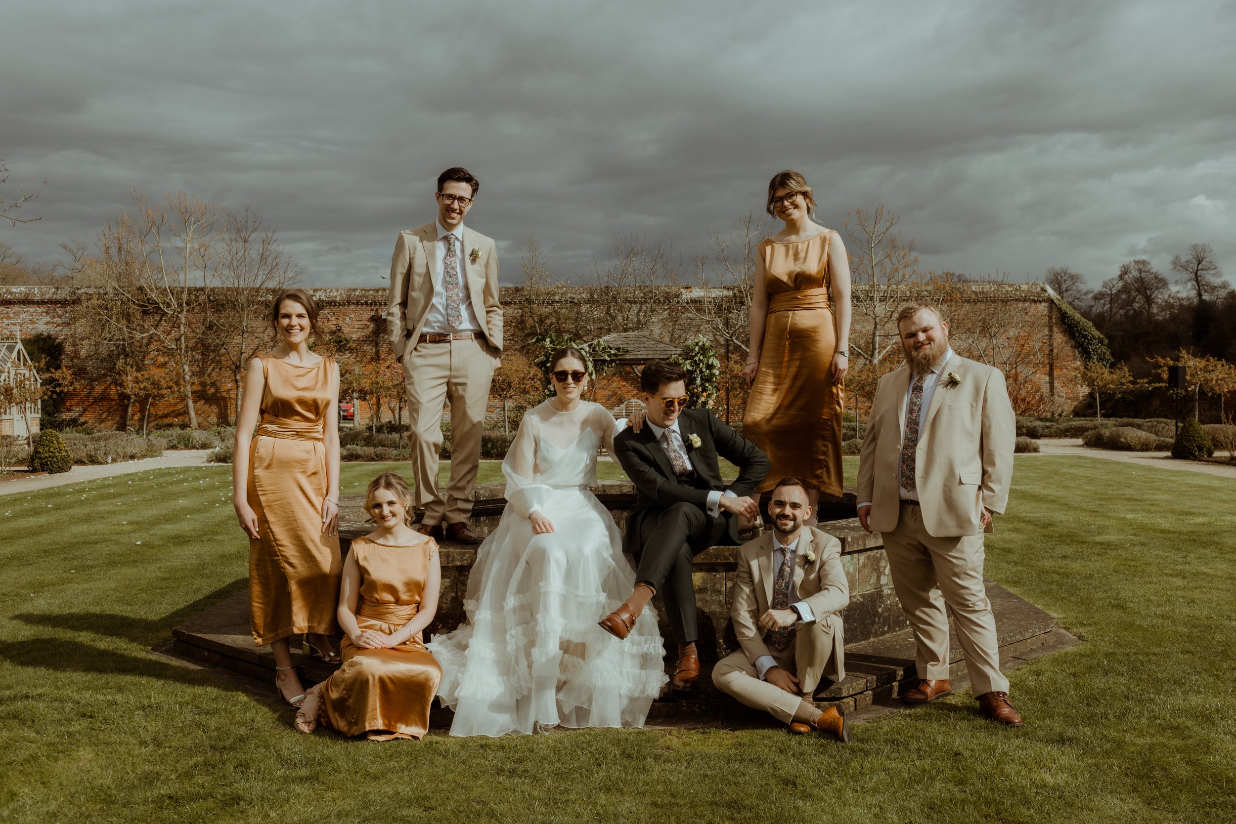 Beautiful bride Georgie wears the Iris slip, Mayfair skirt and the Daniel top | Wedding dresses by Halfpenny London