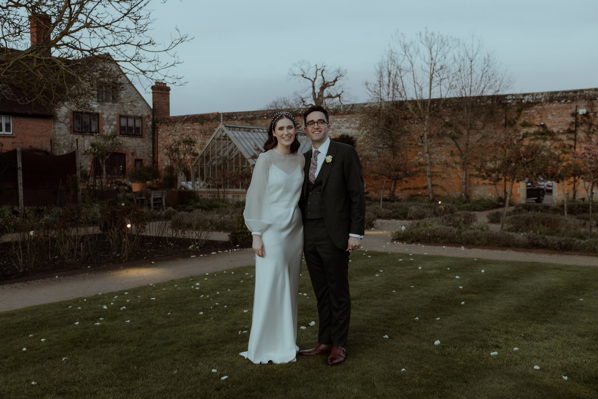 Beautiful bride Georgie wears the Iris slip, Mayfair skirt and the Daniel top | Wedding dresses by Halfpenny London