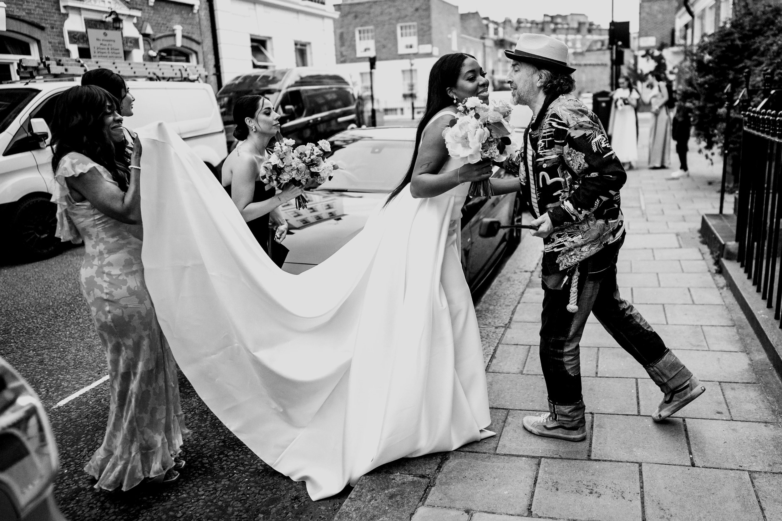 Beautiful Halfpenny London bride Remy wears the Ivory Dahlia dress | Wedding dresses by Halfpenny London